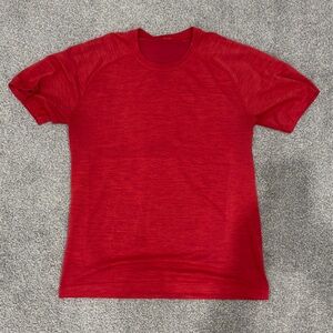 lululemon athletica Vibrant Red Short Sleeve Metal Vent Tech Tee